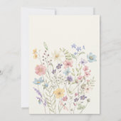 Invitation Boho fleur sauvage élégant écriture sage florale m (Dos)