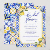 Invitation Boho Fleur sauvage Elegant Fête des mariées (Devant / Derrière)