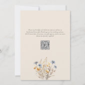 Invitation BOHO Fleur sauvage Engagement Party Élégant Beige (Dos)