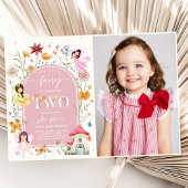 Invitation Boho Fleur sauvage Fairy 2e fête d'anniversaire Ph