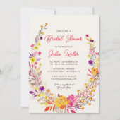 Invitation Boho Fleur sauvage Fall Wreath Fête des mariées de (Devant)