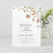 Invitation Boho Fleur sauvage Fête des mariées Floral Garden (Debout devant)