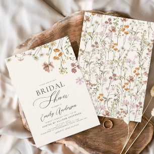 Invitation Boho Fleur sauvage Fête des mariées Floral Garden