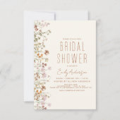 Invitation Boho Fleur sauvage Fête des mariées Jardin en fleu (Devant)