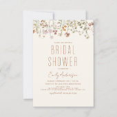 Invitation Boho Fleur sauvage Fête des mariées Jardin en fleu (Devant)