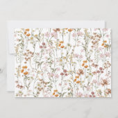 Invitation Boho Fleur sauvage Fête des mariées Photo Invitati (Dos)