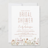 Invitation Boho Fleur sauvage Fête des mariées Photo Invitati (Devant)