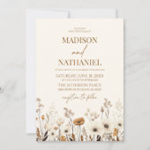 Invitation Boho Fleur sauvage Fleur sauvage Floral Jardin Mar (Devant)