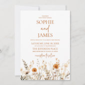 Invitation Boho Fleur sauvage Fleur sauvage Floral Jardin Mar (Devant)