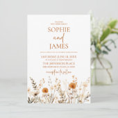 Invitation Boho Fleur sauvage Fleur sauvage Floral Jardin Mar (Debout devant)