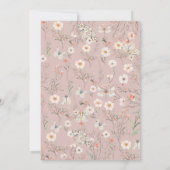 Invitation Boho Fleur sauvage Floral Baby Anniversaire (Dos)