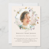 Invitation Boho Fleur sauvage Floral Célébration de la vie (Dos)