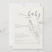 Invitation Boho Fleur sauvage Floral Cream Baby shower (Devant)