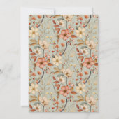 Invitation Boho Fleur sauvage Floral Devine Le Sucré (Dos)