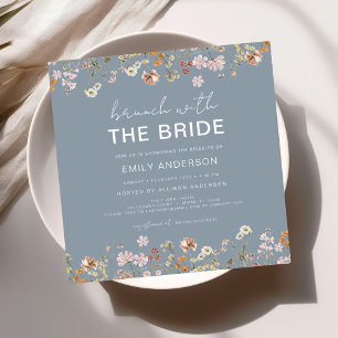 Invitation Boho Fleur sauvage Floral Fête des mariées Brunch