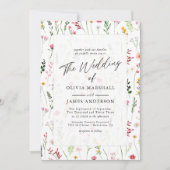 Invitation Boho Fleur sauvage Floral Mariage (Devant)