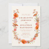 Invitation Boho Fleur sauvage Floral Mariage de automne (Devant)
