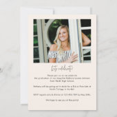 Invitation Boho Fleur sauvage Floral Photo Graduation Party (Dos)