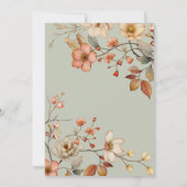 Invitation Boho Fleur sauvage Floral Sage Baby shower vert (Dos)