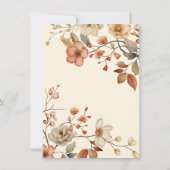 Invitation Boho Fleur sauvage Floral Voeux pour bébé (Dos)