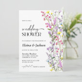 Invitation Boho Fleur sauvage Floral Wedding shower Minimalis (Debout devant)
