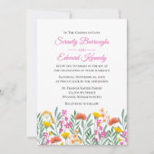 Invitation Boho Fleur sauvage Garden Spring Floral Mariage (Devant)