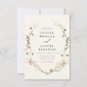 Invitation Boho Fleur sauvage Garden Wedding (Devant)