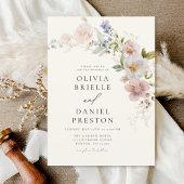 Invitation Boho Fleur sauvage Garden Wedding