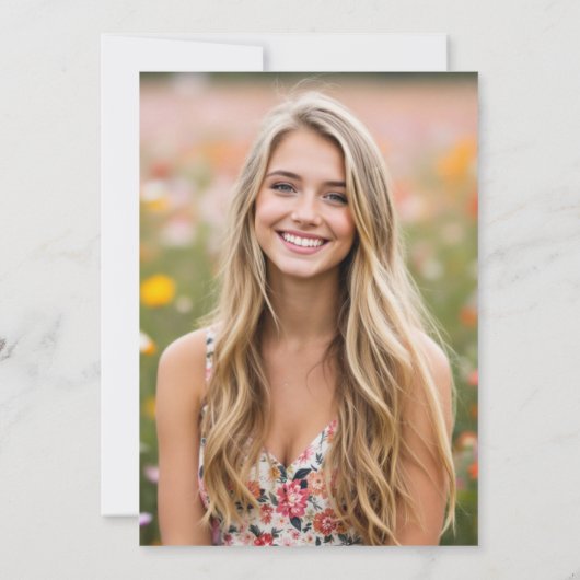 Invitation Boho Fleur sauvage Graduation Party Boho Bloom (Dos)