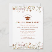 Invitation Boho Fleur sauvage Graduation Party Boho Bloom (Devant)