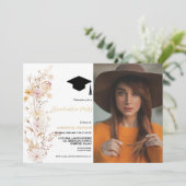 Invitation Boho Fleur sauvage Grass Girl Graduation Party (Debout devant)