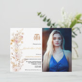 Invitation Boho Fleur sauvage Infirmière en herbe Fête de gra (Debout devant)