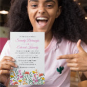 Invitation Boho Fleur sauvage Jardin d'été Mariage Floral