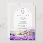 Invitation Boho Fleur sauvage Lavande violet violet Floral (Devant)