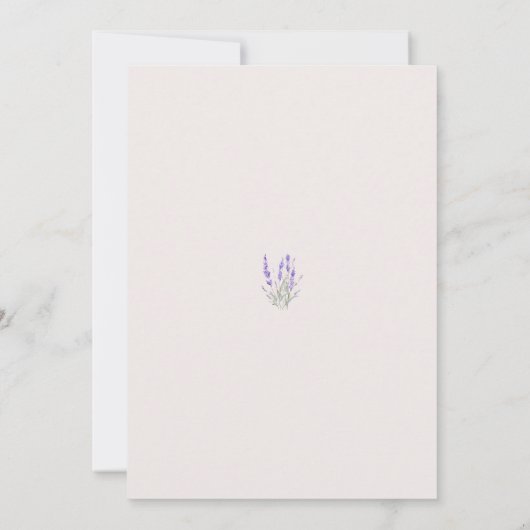 Invitation Boho Fleur sauvage Lavender violet violet été (Dos)