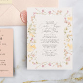 Invitation Boho Fleur sauvage Mariage