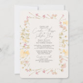 Invitation Boho Fleur sauvage Mariage (Devant)