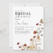 Invitation Boho Fleur sauvage Meadow Elegant Fête des mariées (Devant)