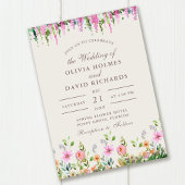 Invitation Boho Fleur sauvage Meadow et Acacia Mariage