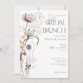 Invitation Boho Fleur sauvage Moderne Floral Bridal Brunch (Devant)