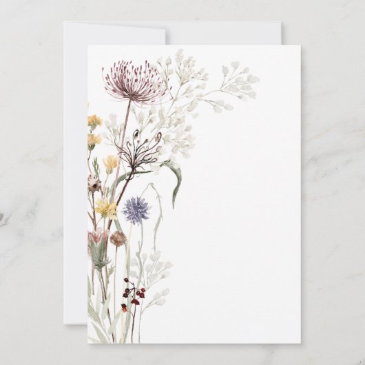 Invitation Boho Fleur sauvage Moderne Floral Bridal Brunch (Dos)