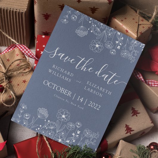 Invitation Boho Fleur sauvage moderne Mariage aquarelle