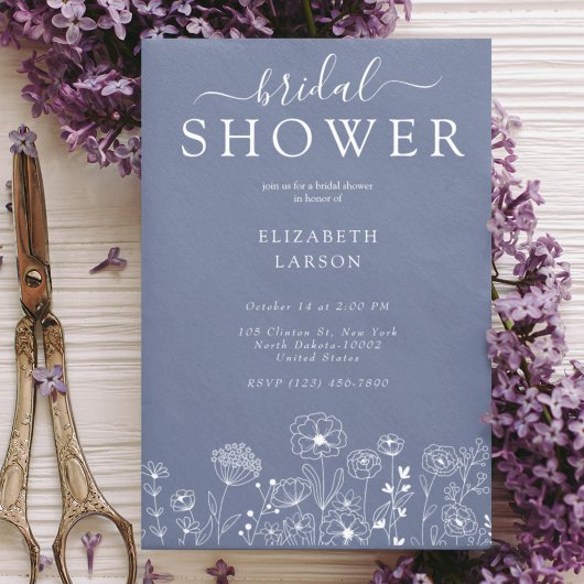 Invitation Boho Fleur sauvage moderne Mariage aquarelle