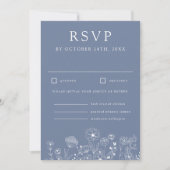 Invitation Boho Fleur sauvage moderne Mariage aquarelle (Devant)