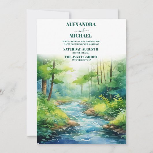 Invitation Boho Fleur sauvage Mountain Meadow (Devant)