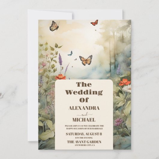 Invitation Boho Fleur sauvage Mountain Meadow (Devant)