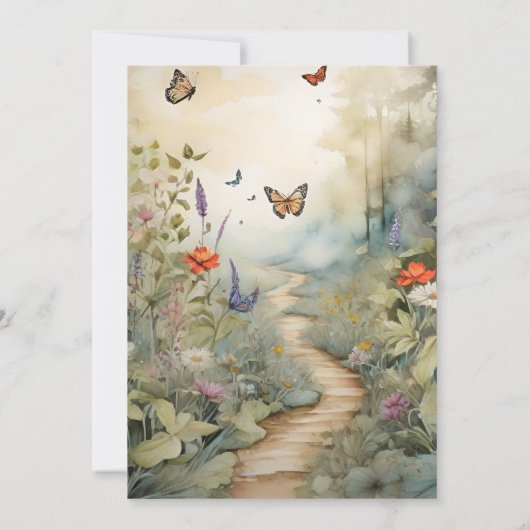 Invitation Boho Fleur sauvage Mountain Meadow (Dos)