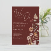 Invitation Boho Fleur sauvage Nous Faisons Encore Vow Renouve (Debout devant)