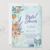 Invitation Boho Fleur sauvage nuptiale, Baby shower, Annivers (Devant)
