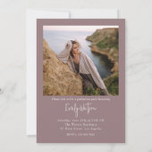 Invitation Boho Fleur sauvage Photo Graduation Party (Dos)